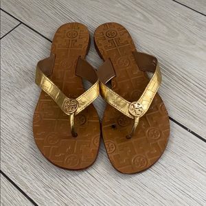Gold Tory Burch sandals